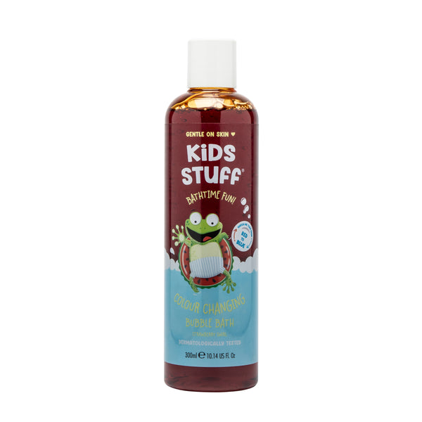 Kids Stuff Colour Changing Bubble Bath - Red to Blue (Strawberry Swirl), 300ml