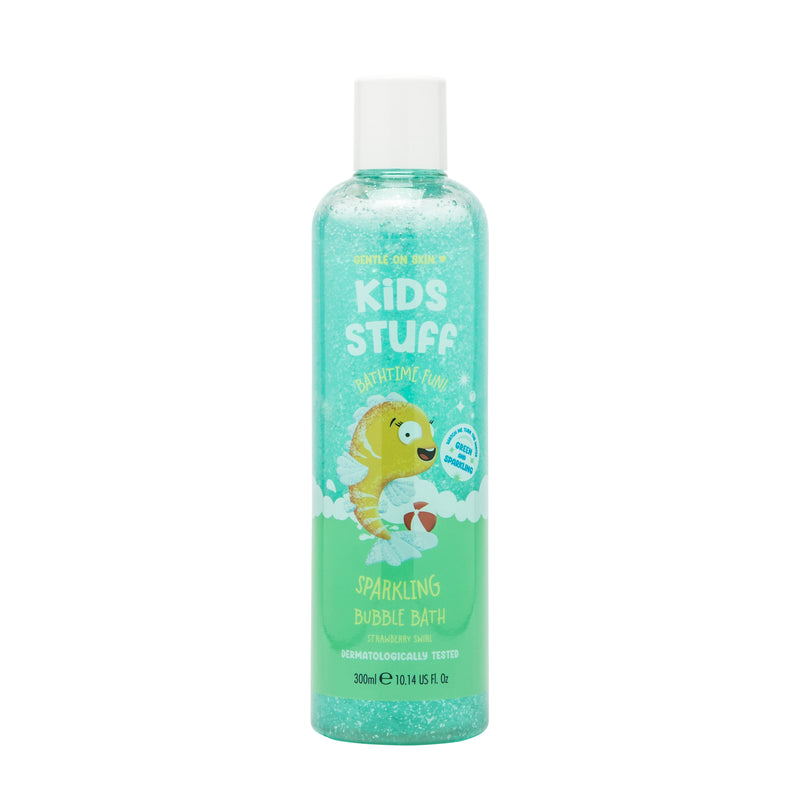 Kids Stuff Sparkling Bubble Bath - Green (Strawberry Swirl), 300ml