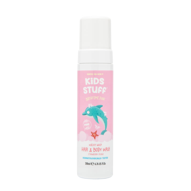 Kids Stuff Whacky Whip Hair & Body Wash - Pink (Strawberry Splash), 200ml