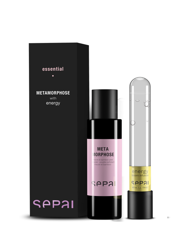 SEPAI METAMORPHOSE + ENERGGY BLOOM INFUSION  puder peelingujący 35ml + 20ml