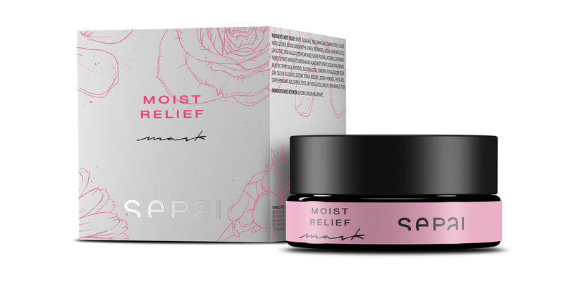 SEPAI MOIST RELIEF MASK 58g Żelowa maska głęboko nawilżająca, z różą i jemiołą.