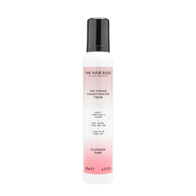 THE HAIR BOSS THE TINTED CONDITIONING FOAM-PLATINIUM PINK 200ml